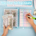 HAUTOCO 100 Envelopes Money Saving Challenge A5 Binder, Savings Challenges Book to Save $5,050, 500, 10,000, Budget Binder with Cash Envelopes, PV...