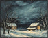 Posterizer 1 pcs-old farm house in snowy winter nature-in oil painting style-13-Landscape & Nature Art-GIft for Men Women Teens-Dining Room Decor-...