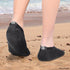 Eco-Fused Women's Water Socks or Shoes with Elastic, Quick Dry, Breathable Fabric and Non-Slip Rubber Sole...