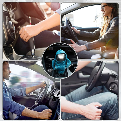 Car Shifter Knobs Cover Hoodie, Car Gear Shift Knob, Cute Hoodie for Car Gear, Automatic Shift Knobs Decoration, Car Interior Accessories(Blue)...