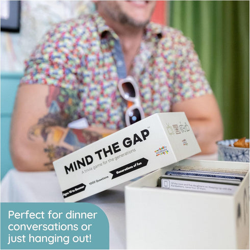 Mind The Gap Just The Questions, Expansion Pack with 1000 New Questions for All Generations + 50 New Challenge Cards...
