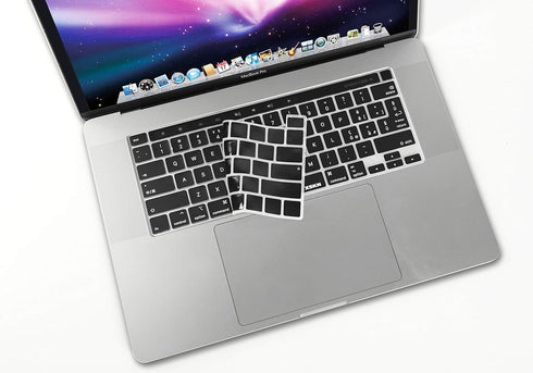 XSKN Italian Black Silicone Keyboard Cover Skin for 2019 New MacBook Pro 16 inch A2141 and 2020 New MacBook Pro 13.3 inch A2338 M1 A2251 A2289 wit...