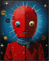 Posterizer 1 pcs-funky funny alien man-Abstract & Modern Art-Fantasy & Fiction Art-Gift for Art Lovers-Decor for Home & Office- UNFRAMED Wall Art...