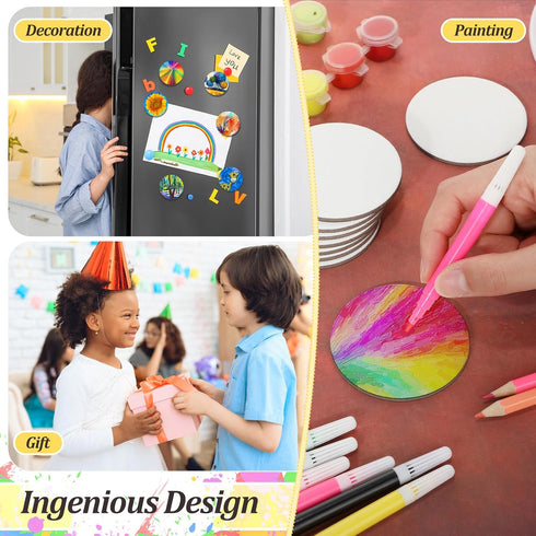 25 Pcs Magnetic Painting Canvas Panel Magnetic Mini Canvas Boards Canvas Blank Canvases for Painting Art Gift DIY Decor(2.5")...