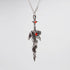 Dragons Wrapped Around Sword Medieval Renaissance Silver Finish Pendant Necklace...