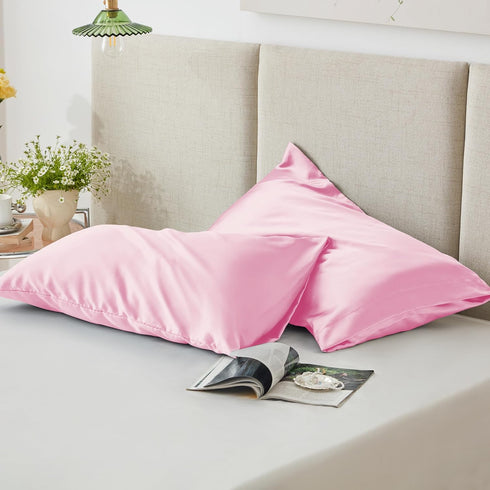 Love's cabin King Size Satin Pillowcase Set of 2, Similar to Silk Pillow Cases, Satin Cooling Pillow Covers for Hair and Skin with Envelope Closur...