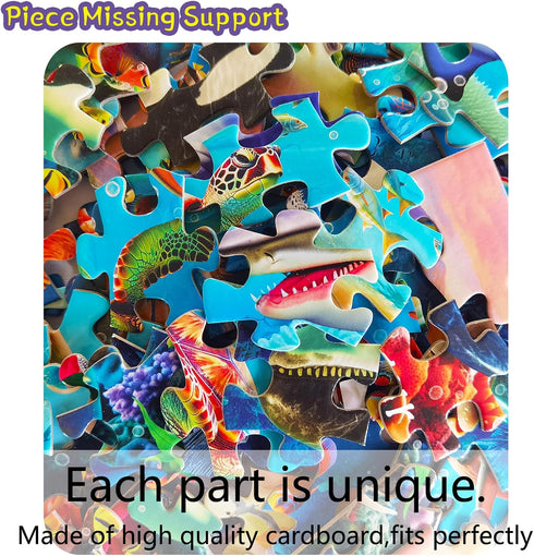 Underwater World Jigsaw Puzzles for Kids Ages 4-8 4-6 5-8 8-10 Year Old,100 Piece Ocean Shark Whale Jigsaw Puzzle for Children Learning Educationa...