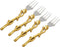 Golden Vine Forks, 5.25-Inch, Silver/Gold, Set of 4...