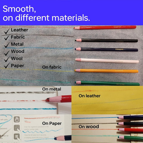 Dinggaogao 6 Colors 12 Pieces Sewing Mark Pencil Tailor's Marking and Tracing Tools,1 Soft Tape Measure,1 Thread Remover, Free Cutting Crayons Sew...