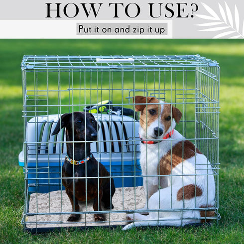 Dog Crate Pan Cover Dog Bed Cover Washable Dog Crate Liner for Pets Dog Crate Tray, Pan Cover Only, Fit for (30 x 19 Inch)...