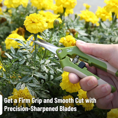Mr. Pen- Gardening Scissors, 6.5 Inch, Green, Pruning Shears for Gardening with Straight Stainless Steel Blade, Plant Trimming Scissors, Garden sh...