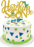 Hatching Soon Dinosaur Cake Topper - Welcome Baby Glitter Dino Eggshell Décor - Hello Baby Gender Reveal - Baby Shower It's A Boy Party Decoration...