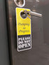 Do Not Disturb Sign - Pumping in Progress Do Not Open, Door Hanger 2 Pack, Double Sided, Ideal for Using in Any Places...
