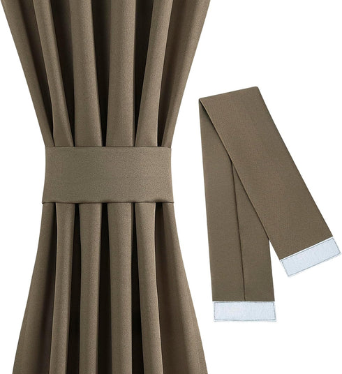 Sun Zero Barrow Energy Efficient Rod Pocket Door Curtain Panel, 54" x 72", Mocha...