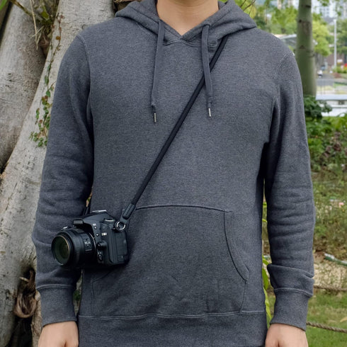 Camera Strap,Climbing Rope Camera Strap for Round Hole Interface DSLR SLR Mirrorless Camera Neck Shoulder Strap 100cm Black...