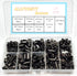 ALLOYMSYY 110 Sets Black Chicago Leather Fasteners Leather Rivets Kit for Shoe/Belt Repair/Fabric Rivets...