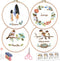 IFHFBI Bird Pattern Embroidery Starter Kit, 4 Pack Cross Stitch with Stamped Pattern and Instructions, 1 Embroidery Hoops, Threads and Needles, DI...