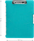 Dexas Slimcase 2 Storage Clipboard with Side Opening, Teal Glitter, Office Supplies Clipboards to Organize, Carry and Store, A4 Holder, Combine St...