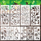 10 Pieces Flower Stencils for Painting, Ymapinc Leaf Stencil Floral Template Reusable Furniture Wall Canvas Decorative Stencils for Wood DIY Art C...
