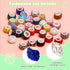 Junkin 120 Pieces Large Hole Rhinestone European Spacer Beads for Pens Jewelry Making Bulk 11mm Crystal Charm Beads for Pen Jewelry Making Supplie...