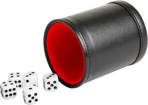 Hathaway Modifier Dice Cup with 5 Dice, Black, 16mm...