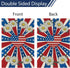 4th of July Garden Flag 12x18 Double Sided Burlap, Patriotic Memorial Day Heart USA Flag Spring Summer Daisy Garden Flags for Memorial Day Indepen...