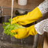 18.5inch Rubber Gloves Waterproof polyester Household Cleaning Gloves For DishWashing,Gardening,Painting(Large)...