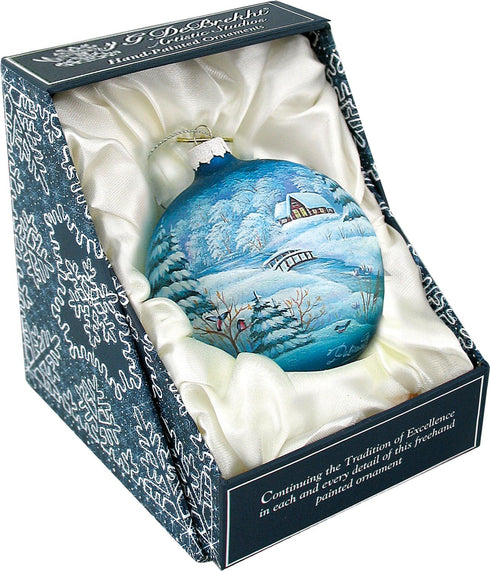 G. Debrekht Winter Village Glass Ball Ornament, 3.5"...