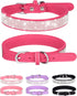 Bling Dog Collar for Small Medium Large Dogs, Rhinestone Dog Collars for Girl and boy Dog, Diamond Puppy Collars, Adjustable Leather Suede SOFE Ca...