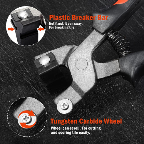 SPEEDWOX Mosaic Nippers 8" Tile Nippers with Strong Plastic Breaker Bar Scoring Wheel for Cutting Porcelain Ceramic Mirror Professional Glass Cutt...