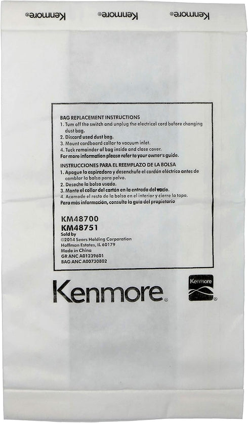 Other 50104 Kenmore Vacuum Bag, Type C and Q, 8-Pack Genuine Original Equipment Manufacturer (OEM) Part...