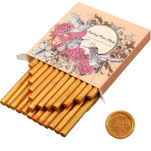 Containlol 24 Pcs Glue Gun Sealing Wax Sticks for Wax Seal, Mini Envelope Glue Gun Sealing Wax for Wedding Invitations, Cards Envelopes, Snail Mai...