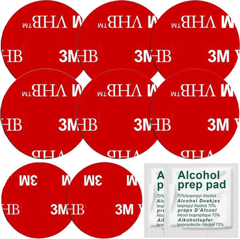 Double-Sided Phone Holder Replacement Kit 10 Pack. 6 Pieces of 3M VHB Adhesive Discs (1.55" / 40 mm), 2 Pieces of Universal Pop Sticker Pads (1.17...