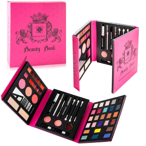 SHANY Beauty Book Makeup Kit All in one Travel Makeup Set - 35 Colors Eyeshadow, Eye brow, makeup blushes, powder palette,10 Lip Colors, Eyeliner ...