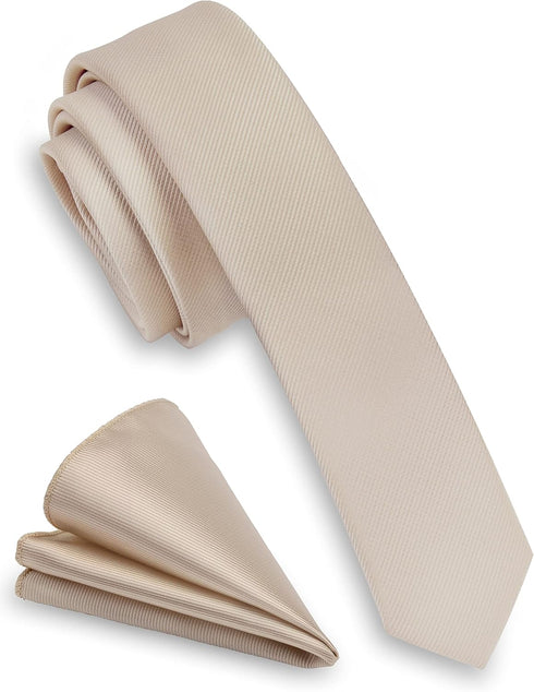 GUSLESON Fashion 1.58"?4cm? Solid Color Necktie and Pocket Square Sets For Men + Gift Box...