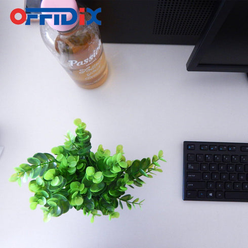 OFFIDIX Mini Artificial Eucalyptus Plants with Vase for Office Desk,Fake Plant with Plastic Pots for Home,Shower Room Decoration (Green)...