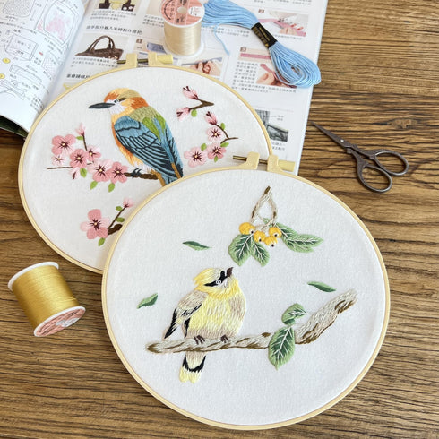 Generic 4 Sets Embroidery Kit for Beginners Adults Cross Stitch Starter Kits DIY Embroidery Kits with Patterns and Instructions Hoops Needles Thre...