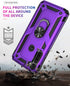 Androgate Moto G Stylus/Pro Case with Tempered Glass Screen Protectors, Ring Kickstand Car Mount, Shockproof Cover, Purple...