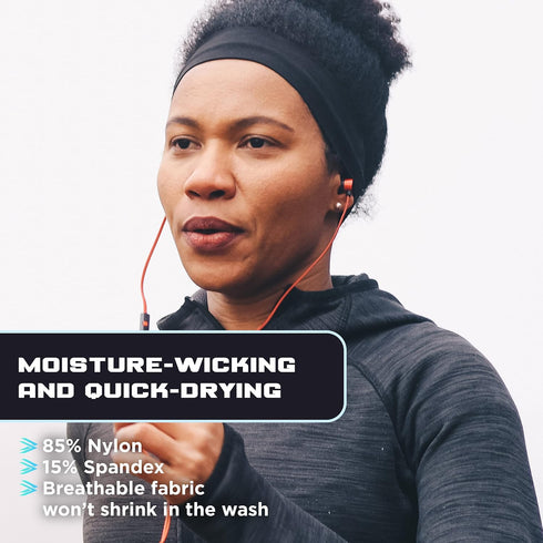 E Tronic Edge Running Headbands for Men, Women, Boys and Girls, Sports Sweatbands for Basketball, Yoga, Exercise, Workout, Quick Drying and Non-Sl...