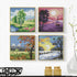 ITSTITCH Cross Stitch Stamped Kits for Adults 4 Pack Scenery Pattern 11CT Printed Cross Stitch Kits for Beginner Prestamped Easy Needlepoint Kits ...