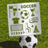 Soccer Stencil for Painting Stainless Steel Sport Football Drawing Stencils 6.15 inches Championship Trophy Football Boots Metal Stencil Soccer Th...