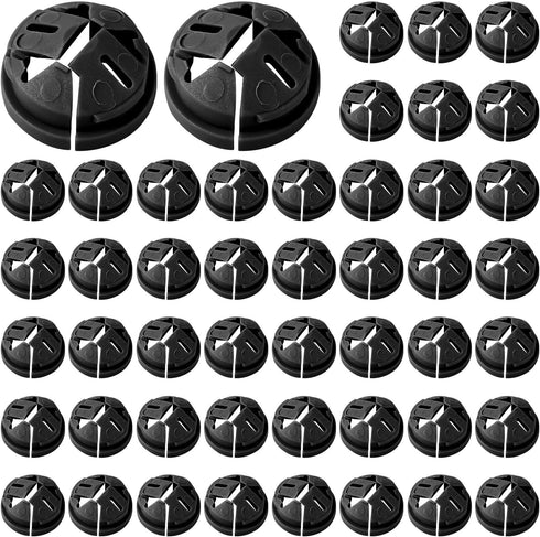 100pcs Push-in Cable Connectors, 3/8 Inch Trade Size Non-Metallic Push In Connector Plastic Electrical Box Wire Inserts Button Push-in NM Cable Cl...