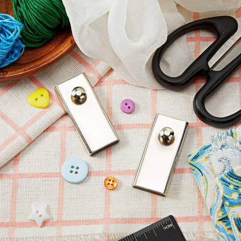 2 Pieces Magnetic Seam Guide for Sewing Machine Magnet Seam Guide Ruler Straight Seam Gauge Sewing Machine Attachments...