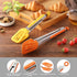 2PCS Kitchen Tongs, OHOLA Heat Resistant Silicone Tongs for Cooking, Extra Wide Silicone Tips, Pull Lock, 9 and 12 inch (Orange + Yellow)...
