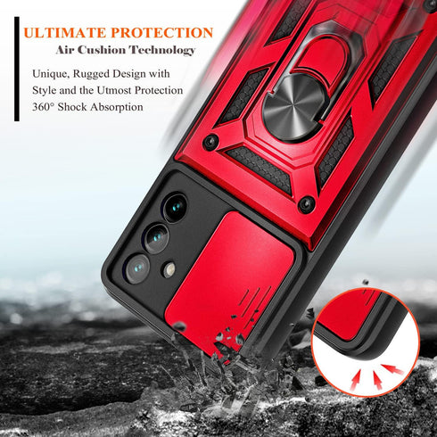 NZND Case for Samsung Galaxy A13 5G with Tempered Glass Screen Protector (Maximum Coverage), Camera Cover, Full-Body Protective Military-Grade, Ma...