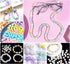 Wavlakth 600Pcs Mermaid Charm DIY Beads for Jewelry Making, Acrylic Heart Star Round Kandi Beads Assorted Plastic Pastel Beads Kit for Girls DIY C...