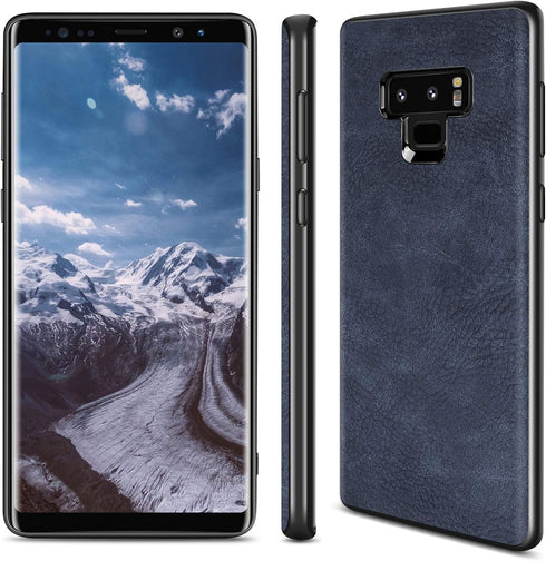 SALAWAT Compatible with Galaxy Note 9 Case Slim PU Leather Vintage Shockproof Phone Cover Lightweight Premium Soft TPU Bumper Hard PC Hybrid Prote...
