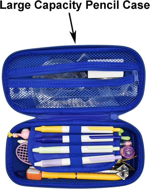 Maydahui Tank Shape Pencil Case Large Capacity Pen Pouch Holder Compartments Organizer Pencil Bag Stationery Box Waterproof EVA Camouflage Blue......