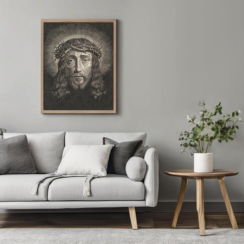 Posterizer 1 pcs-Jesus with crown of thorns old painting poster-Religious Posters-Gifts for Christians -Decor for Church, Sunday School Classroom-...