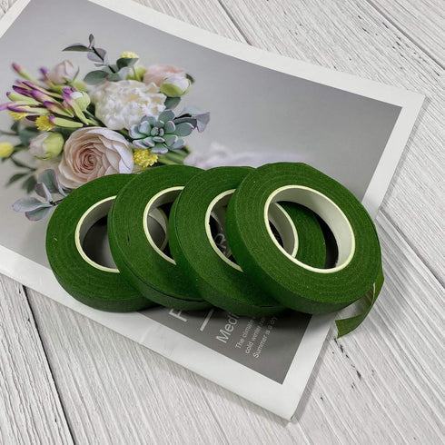 zYoung 4 Rolls Floral Tape 1/2inch Flower Tape Dark Green Floral Tape for Bouquets Floral Arranging Stem Wrap Craft...